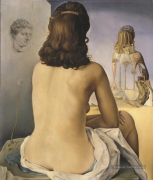 Mi Esposa Desnuda Contemplando su propia Carne Convirtiéndose en Escaleras Salvador Dalí Pinturas al óleo